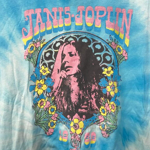 Janis Joplin Pearl Album Blue Tie Dye T-Shirt Large - Picture 2 of 4